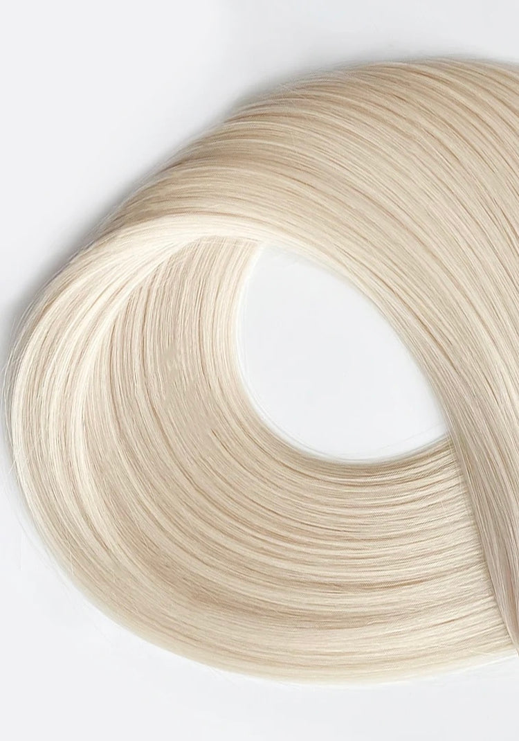 SHE K-Tip shade #12.0 Platinum Blonde hair sample
