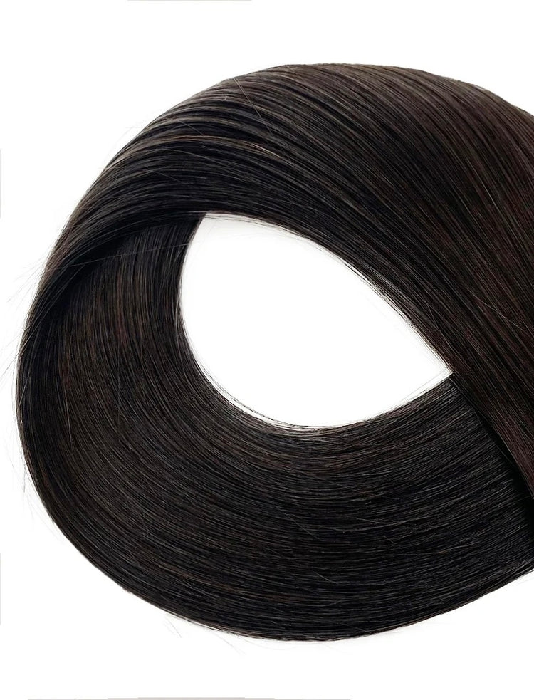 Shade #2 Dark Chestnut Brown hair color sample