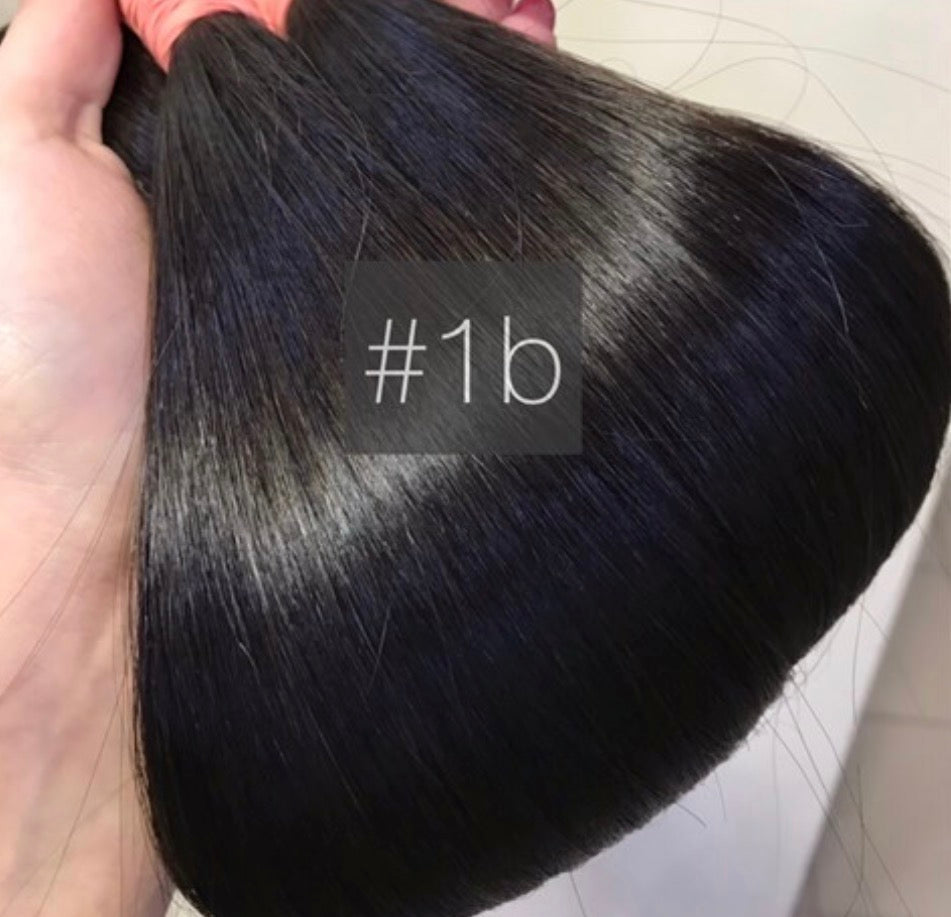 SHE shade #1.2 Soft Black hair — close-up